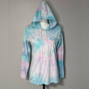Womens Vineyard Vines Long Sleeve Light Weight Hoodie Tye Dyed Size Small